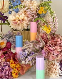 XRJ Celebrations - Pillar Two-Tone Sunset Candle