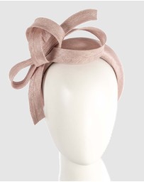 Max Alexander - Dusty Pink Sinamay Bow Racing Fascinator Headband