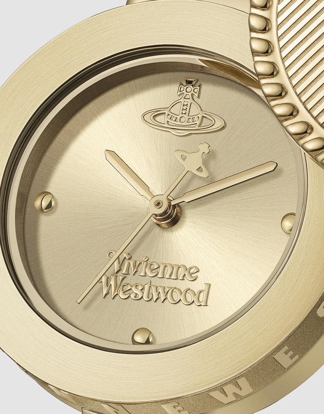 Vivienne Westwood - Vivienne Westwood Orb Button 25mm Gold Strap Watch