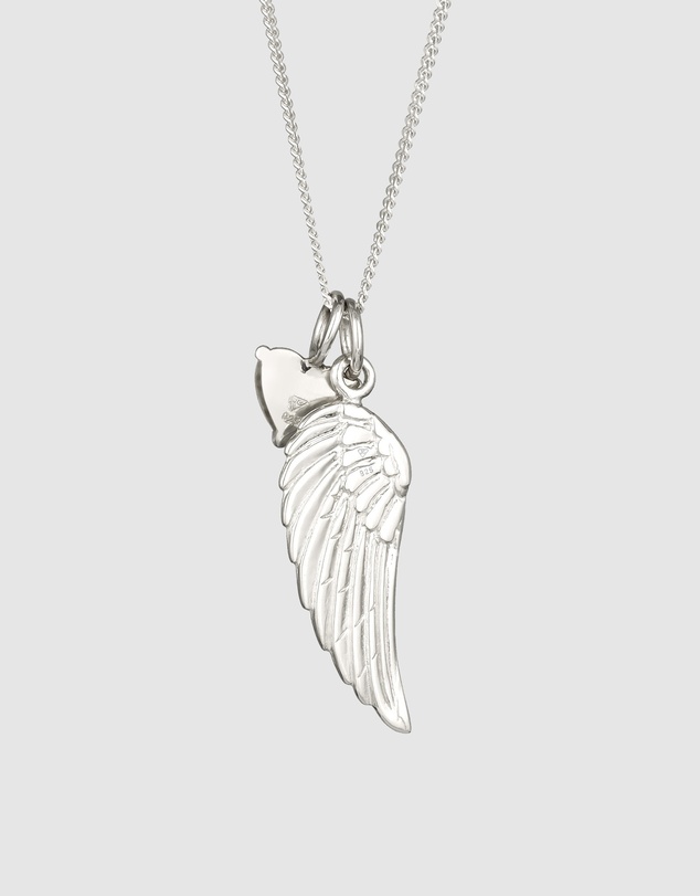 Elli Jewelry - Necklace Crystal Feather 925 Sterling Silver