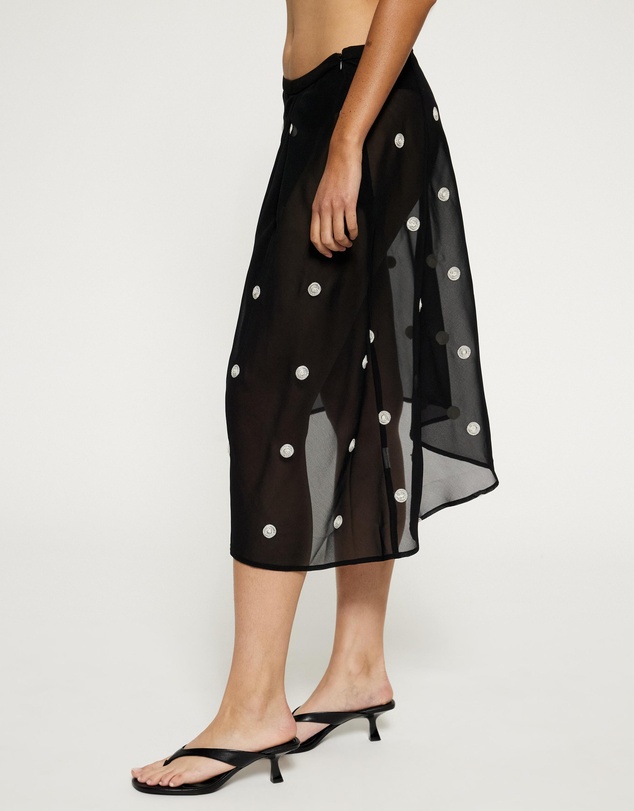 Lover - Andie Polka Dot Asymmetric Skirt