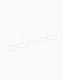 Lovisa - Mixed Metal Classic XL Hoop Earrings 3-Pack