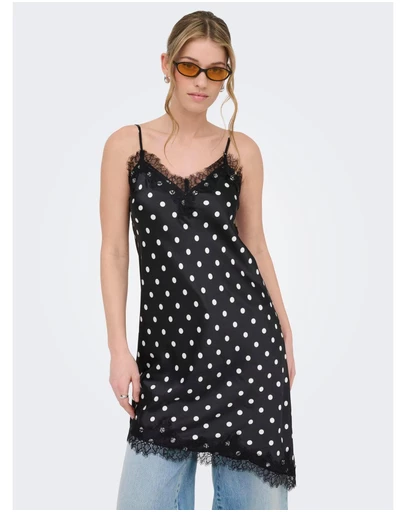 ONLY - Bella Satin Lace Midi Dress