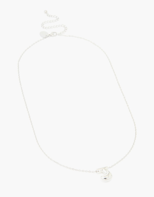 Lovisa - Waterproof Stainless Steel Large Bubble Letter J Necklace