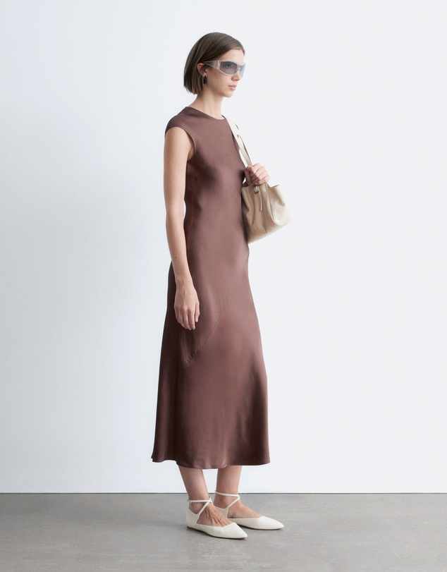 & Other Stories - Fitted Satin Maxi Dress