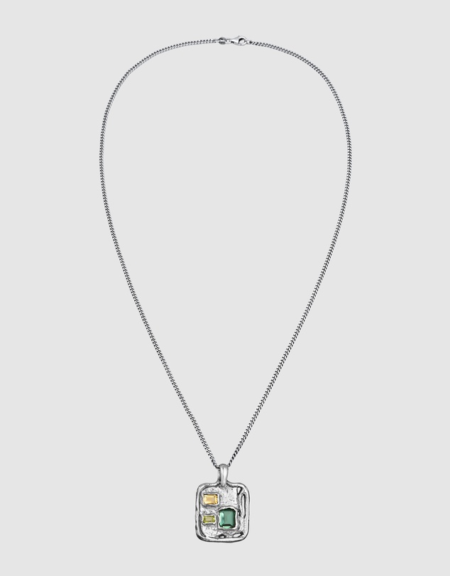 Haze & Glory - ICONIC EXCLUSIVE - Necklace Men Trio Square 925 Sterling Silver