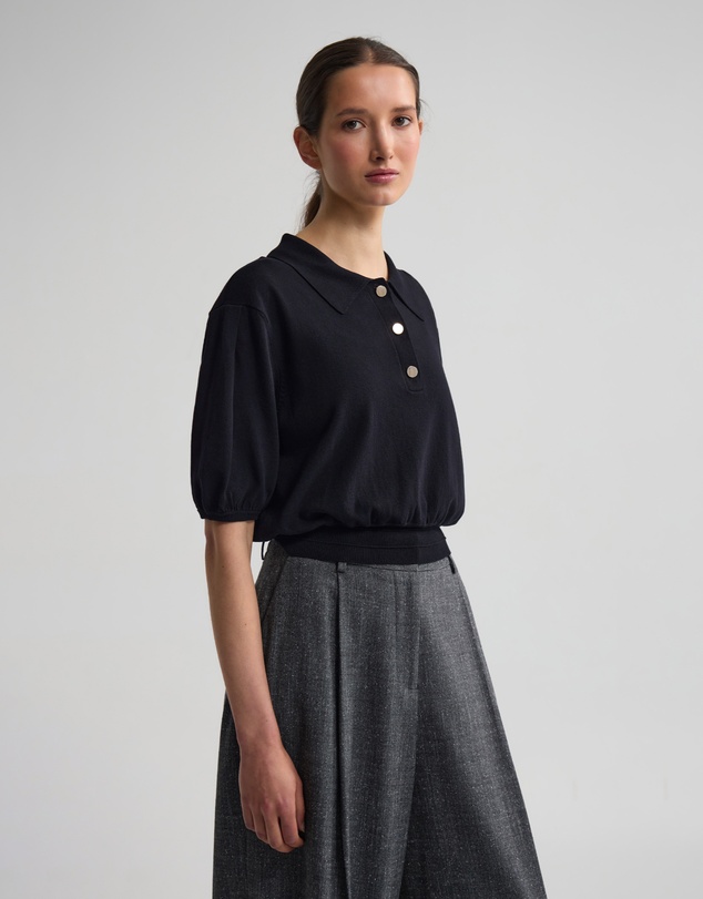 Oxford - Rose Polo Knitted Top