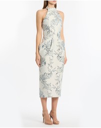 Carla Zampatti - Murano Brocade Halter Neck Midi Dress