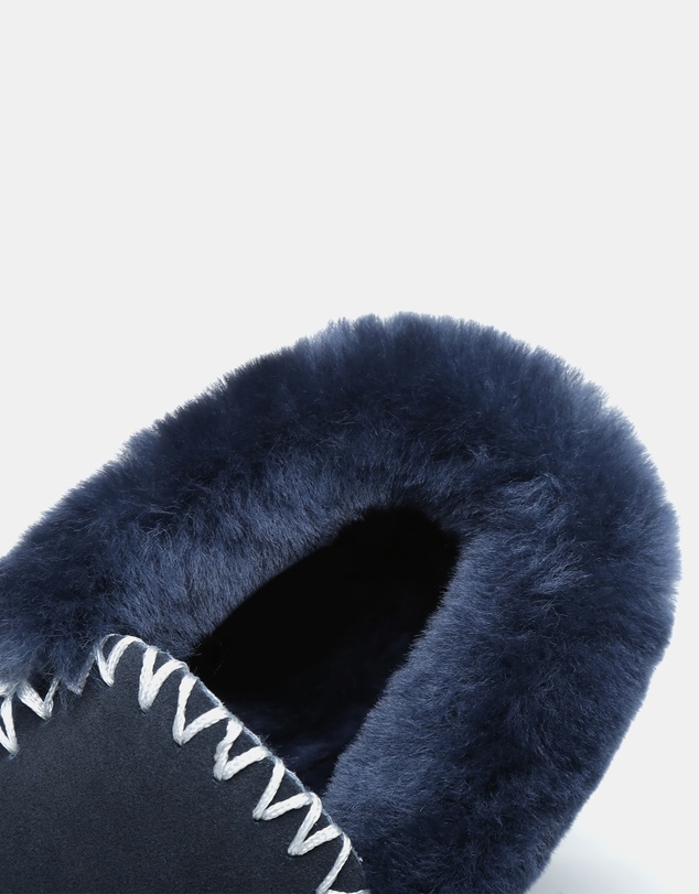 EVERAU - Australian Shepherd Ugg Popo Moccasins Cow Suede Upper Moccasins