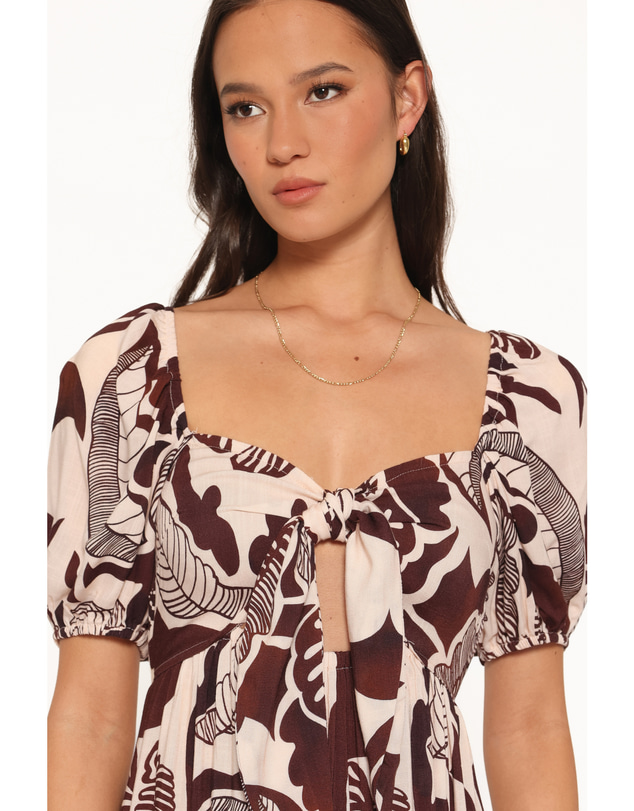 Petal & Pup - Kepner Maxi Dress - Brown Floral