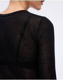 Minima Esenciales - Haze Semi Sheer Knit Top