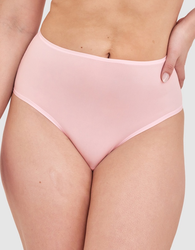 Bras N Things - NKD High Waist Brazilian Knicker-Pink