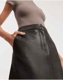 Country Road - Leather Column Skirt