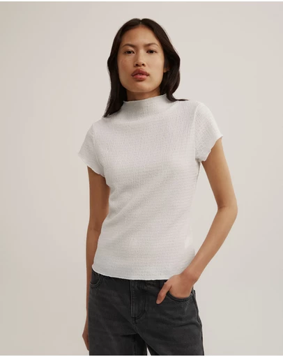Witchery - High Neck Textured T-shirt
