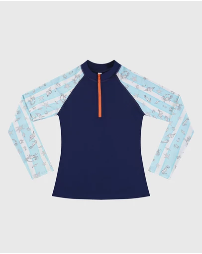 Aqua Blu Kids - Mariner Long Sleeve Rash Vest - Kids