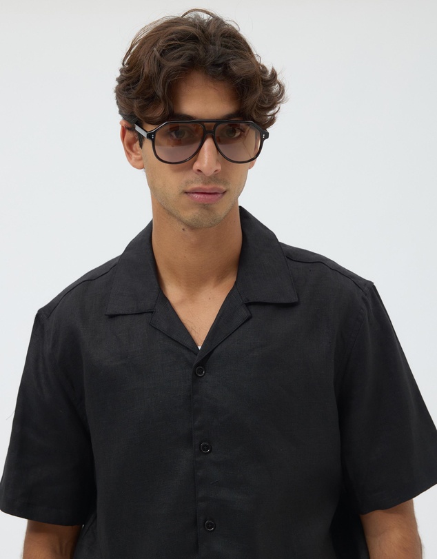 AERE - Euro Resort Linen Camp Collar Shirt