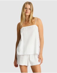 Sea Level Australia - Shore Linen Panelled Shift Cami Top