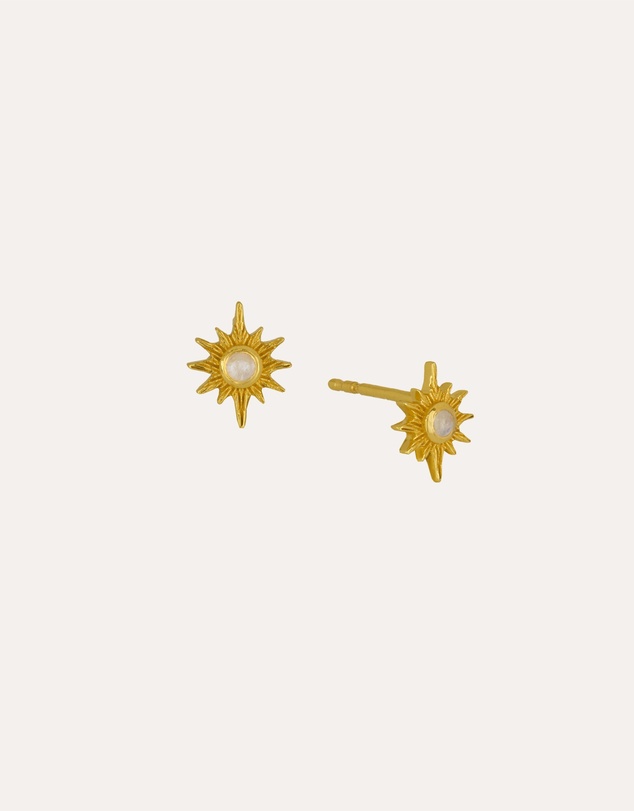 Ottoman Hands - Moonstone Star Stud Earrings