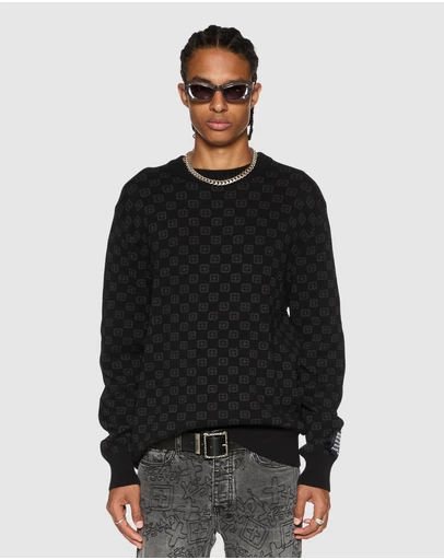 Ksubi - Box Knit Crew Washed Black