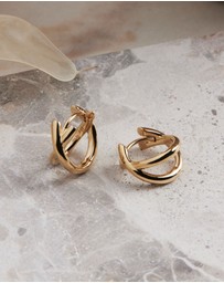 Najo - Moonkiss Yellow Gold Huggie Earrings