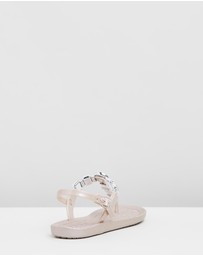 Holster - Mykonos Jewelled T-bar Sandal - Champagne - Women's
