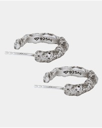 Haze & Glory - ICONIC EXCLUSIVE - Earrings Ultimate Hoop Stud Men 925 Sterling Silver