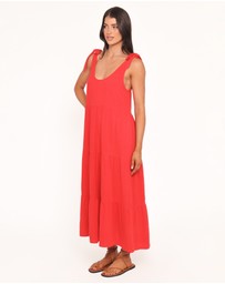 Petal & Pup - Marcy Midi Dress - Red