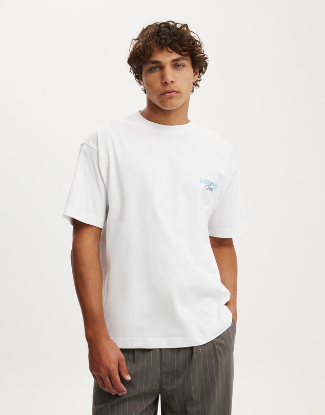 Cotton On - Box Fit Text T-Shirt