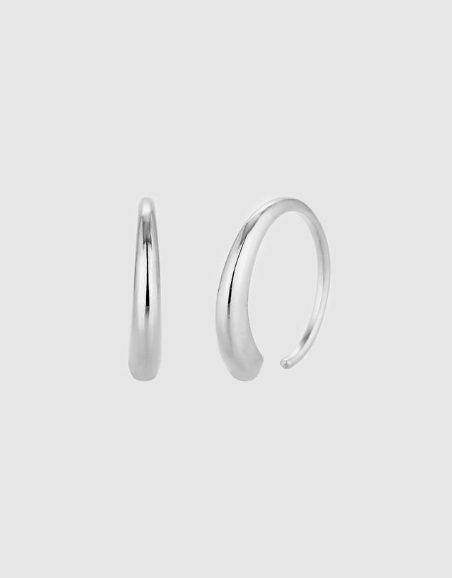 Elli Jewelry - Minimalist Hoop Earrings in 925 Silver