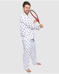 Sant And Abel - Men's Tennis Navy Long PJ Set