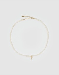 Miz Casa and Co - Pearl Letter F Choker