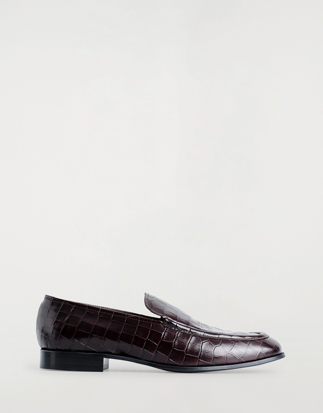 COS - Croc-Effect Leather Loafers