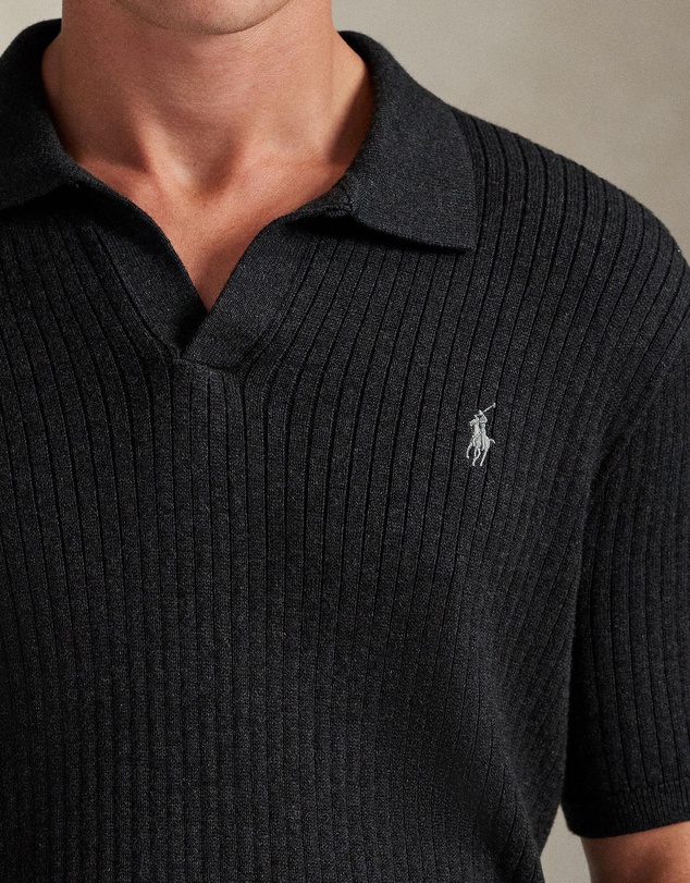 Polo Ralph Lauren - Rib-Knit Cotton Johnny-Collar Sweater