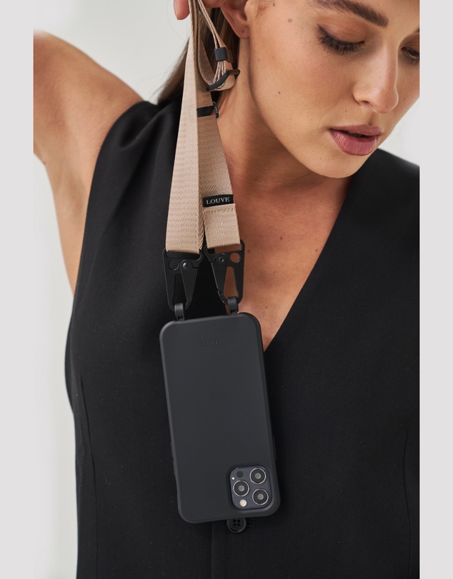 LOUVE COLLECTION - Le Café Noir Phone Case + Latte Love Lanyard