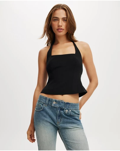 Cotton On - Izzy Suiting Halter Top