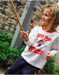 Rock Your Kid - Rock Your Meowie David Long Sleeve T-Shirt