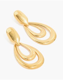Lovisa - Waterproof Gold Plated Stainless Steel Double Doorknocker Earrings
