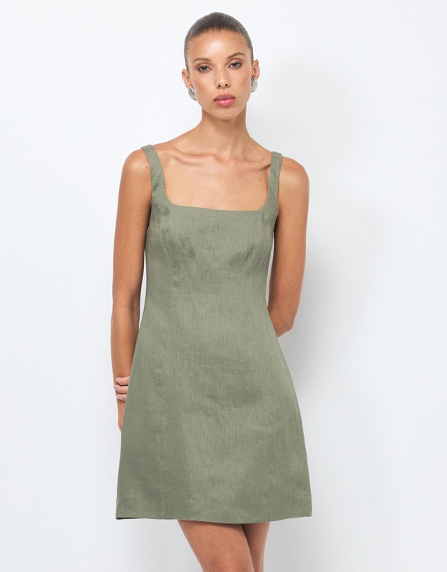AERE - Clara Linen Mini Dress