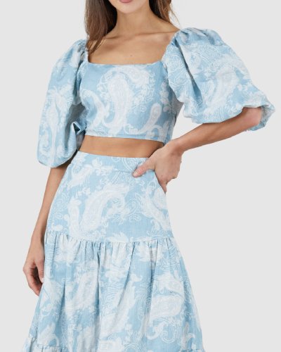 Bohemia Linen Crop Top