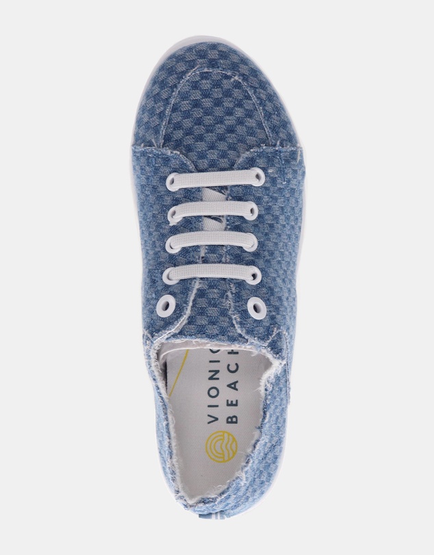 Vionic - Pismo Casual Sneaker - Blue Checkered Denim