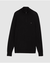 Tommy Hilfiger - Half-Zip Mock Turtleneck Jumper