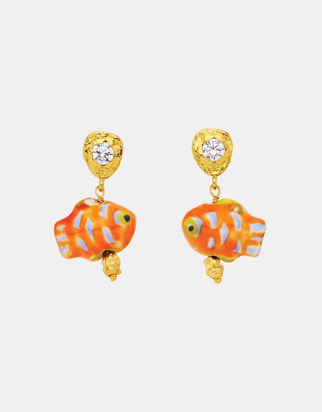 Amber Sceats - Azurefin Earrings in Orange
