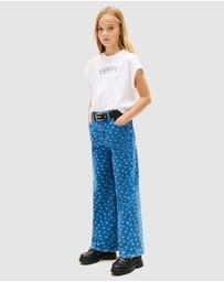 Tommy Hilfiger - Floral Logo Relaxed Crew Neck T-Shirt - Teens