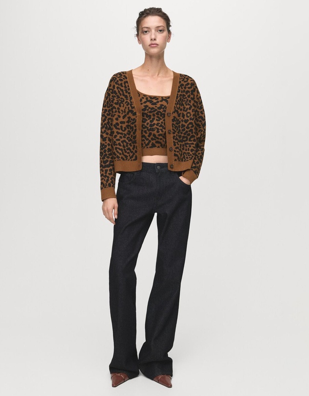 M.N.G - Leopard-Print Knitted Top
