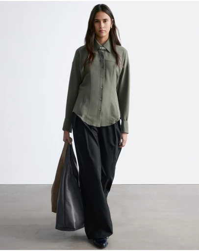 & Other Stories - Balloon-Sleeved Tapered Shirt