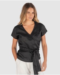 CAMIXA - VERONICA Wrap Linen Shirt