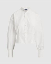 Polo Ralph Lauren - Cropped Cotton Poplin Tuxedo Shirt