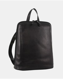 Milleni - Milleni Ladies Genuine Leather Twin Zip Backpack