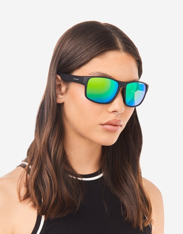 Hawkers Co - HAWKERS - Polarized Black Emerald Faster Raw Sunglasses for Men and Women UV400