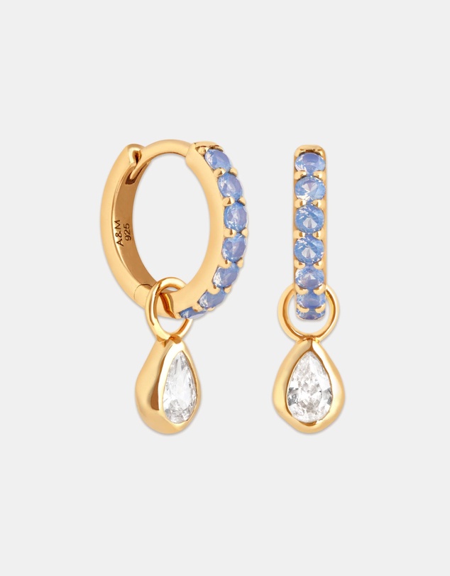 Astrid & Miyu - Opal Pear Charm Huggies